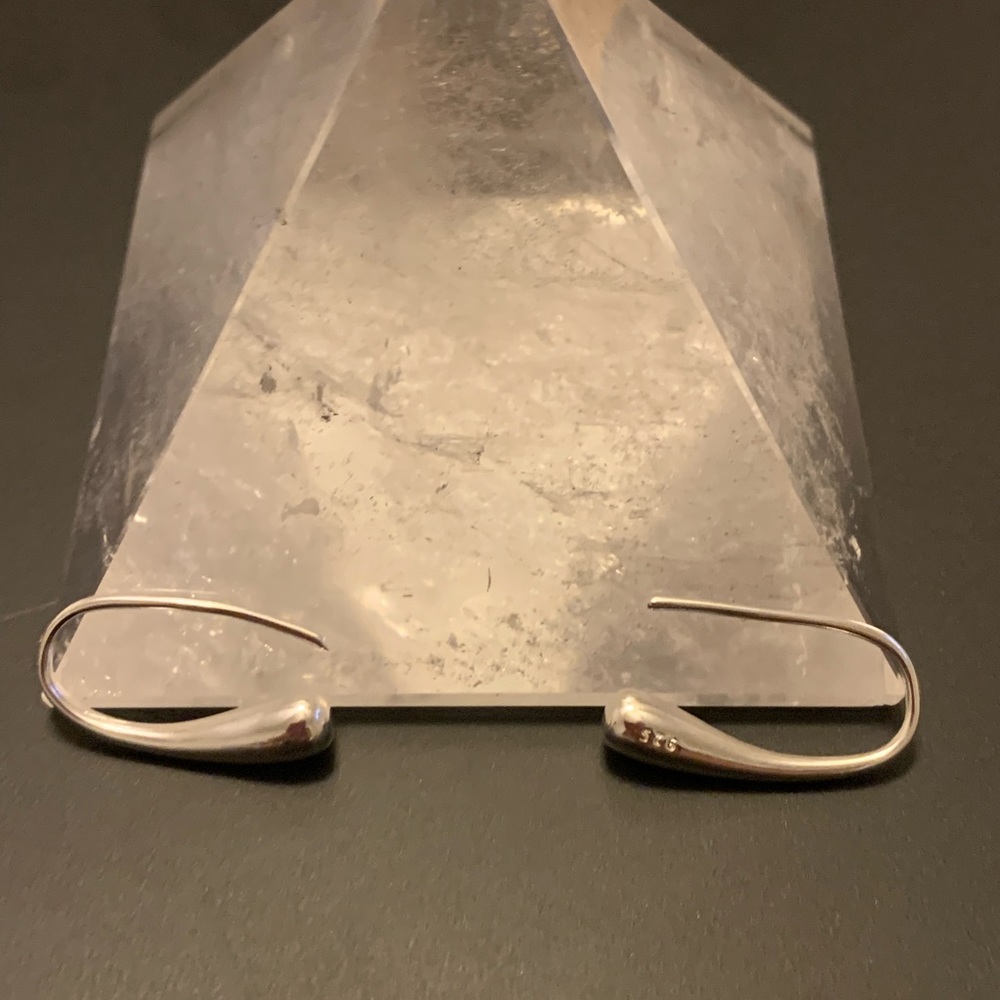 Sterling Silver wire teardrop earrings